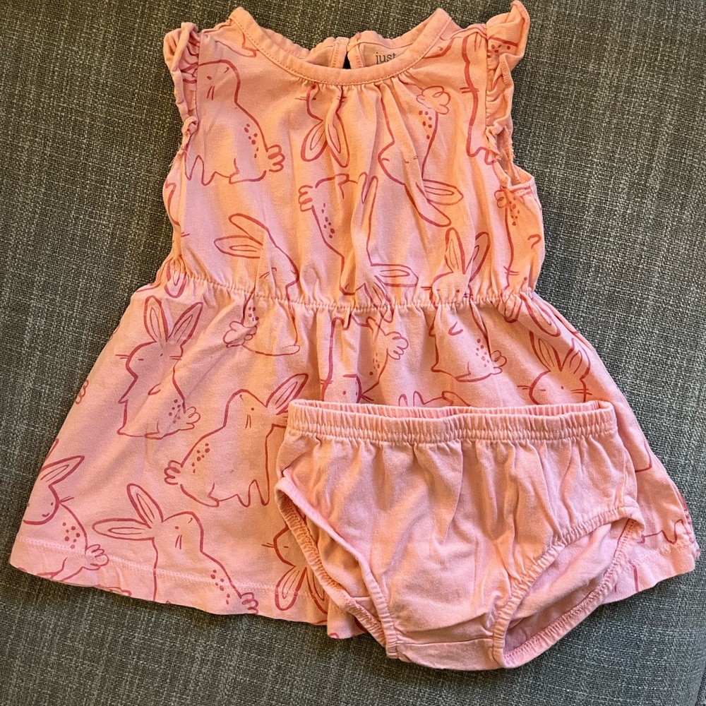 Carter’s Just One You Bunny Print Dress - 9mo - pink